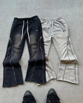 Threebooy Y2K Baggy pants vintage high quality zipper spliced striped casual pants hip hop streetwear Harajuku men women wide leg pants